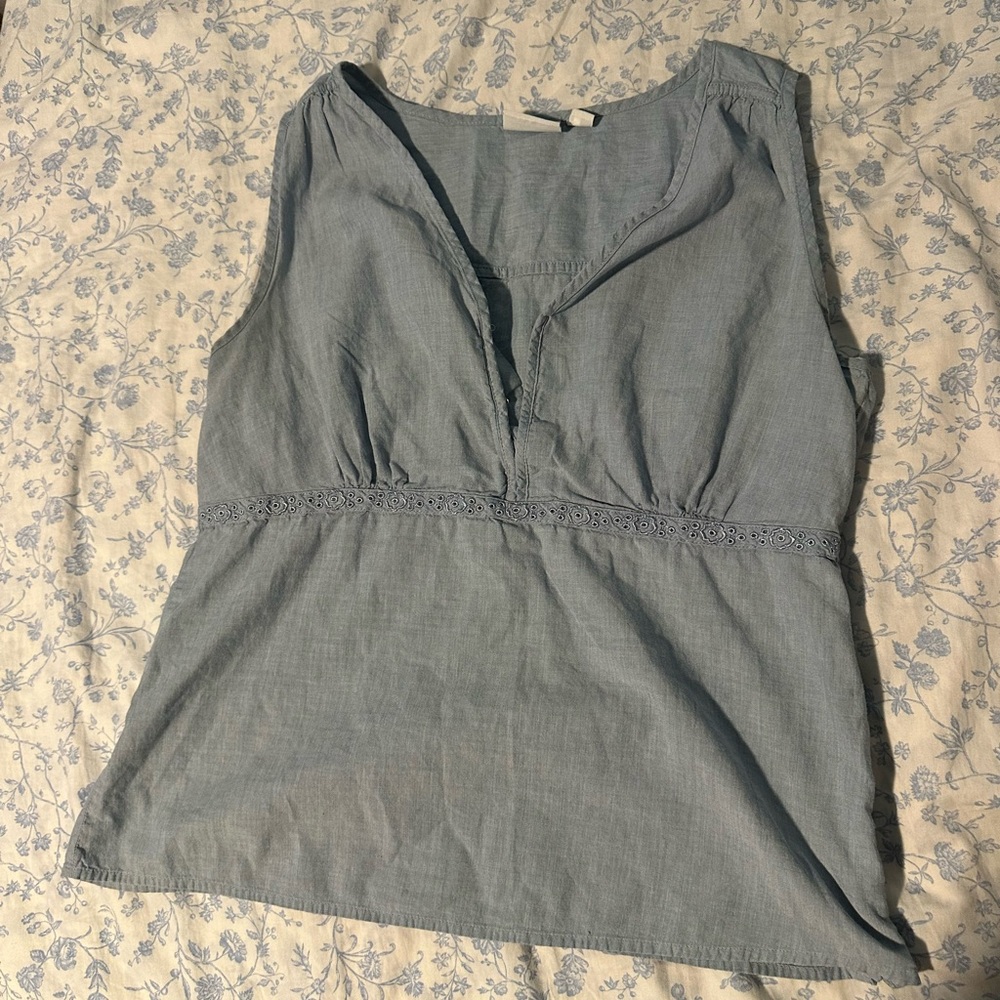 Women's Sleeveless Blue Top